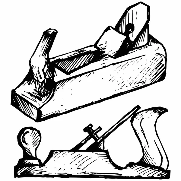 Trä verktyg. Fuganok — Stock vektor