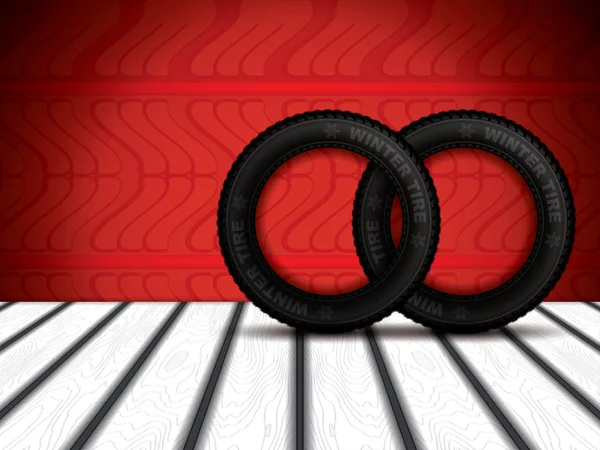 Conception de pneus d'hiver — Image vectorielle