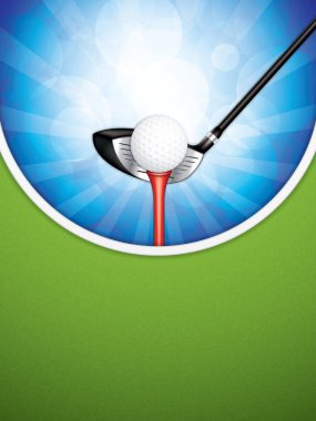 Golf Kulübü ve topu ile broşür