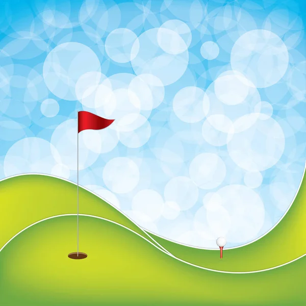 Illustration vectorielle du terrain de golf — Image vectorielle