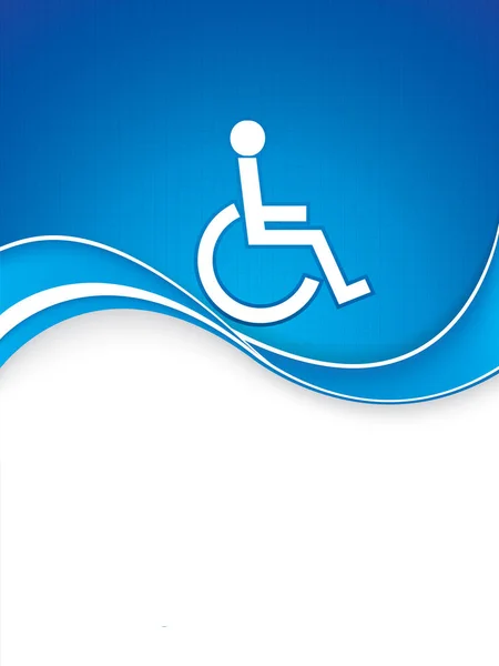 Personas con discapacidad que apoyan el folleto del hospital — Vector de stock