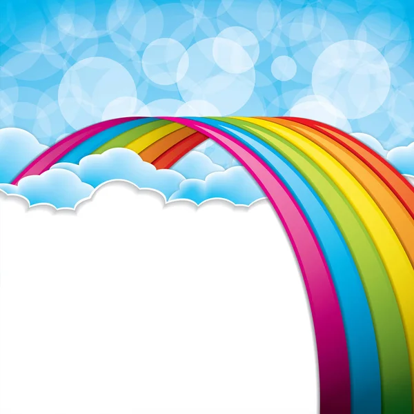 Bright arched rainbow — Stock Vector