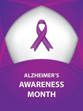 Alzheimerss disease awareness ribbon clipart