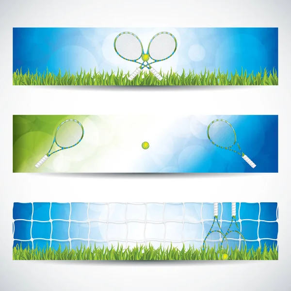 Illustration vectorielle des bannières tennis — Image vectorielle