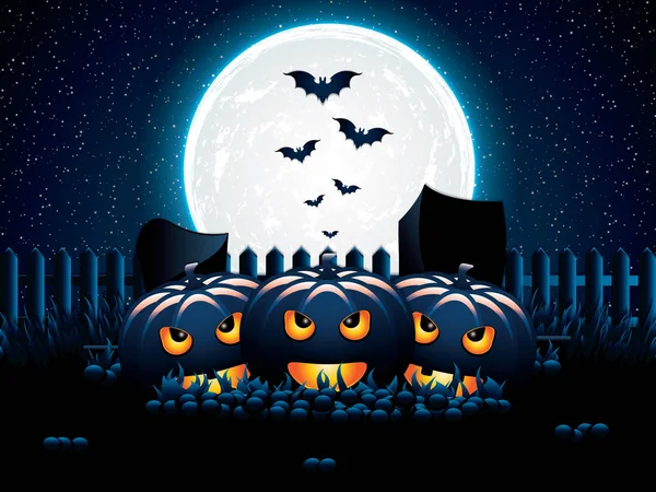 Halloween night background — Stock Vector