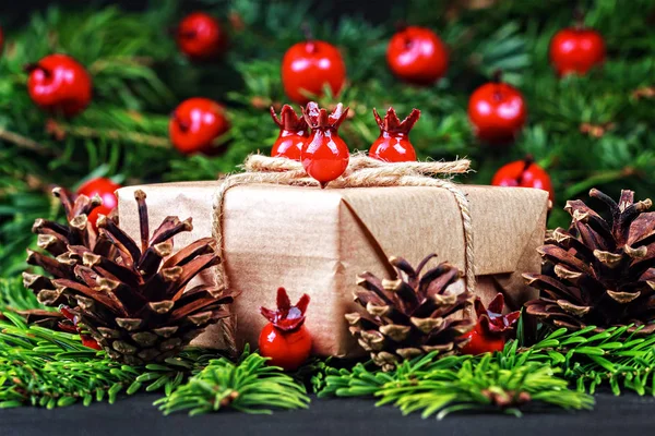 Caixa de presente de Natal — Fotografia de Stock