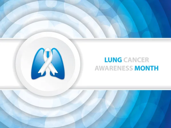 Mes de sensibilización sobre el cáncer de pulmón — Vector de stock