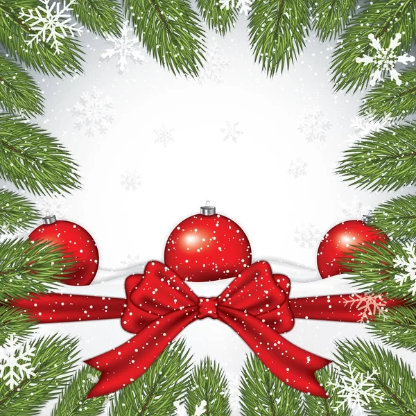 Fondo de Navidad con ramas de abeto — Archivo Imágenes Vectoriales