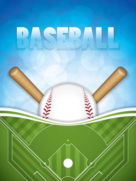 Folleto de béisbol. Ilustración vectorial — Vector de stock