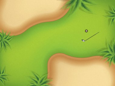 Vektör çizim golf sahası