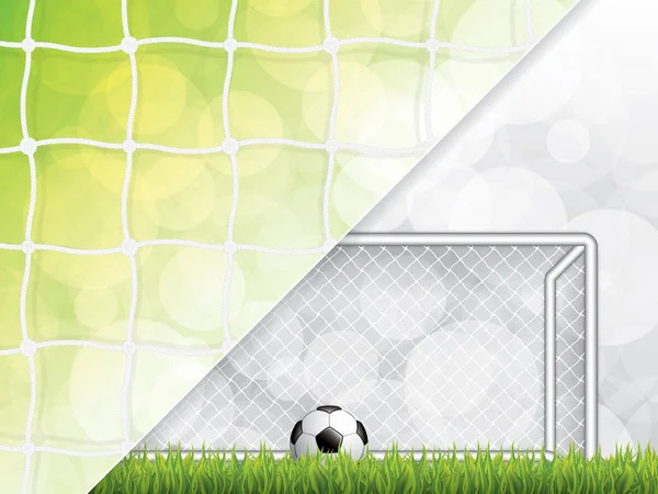 Ballon de football sur herbe — Image vectorielle