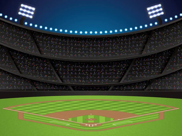 Estadio de béisbol, vector — Archivo Imágenes Vectoriales