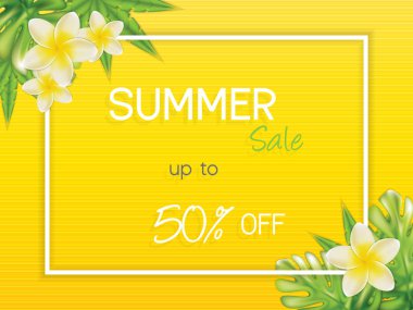 Tropikal vektör satış tasarımı