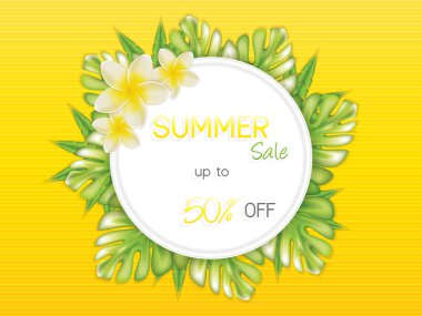 Tropikal vektör satış tasarımı