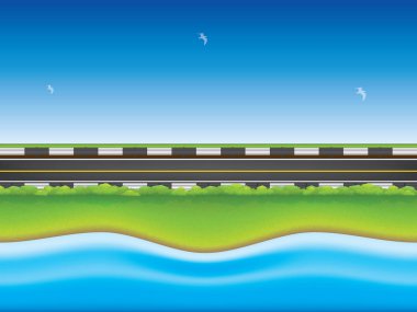 yol deniz kenarında