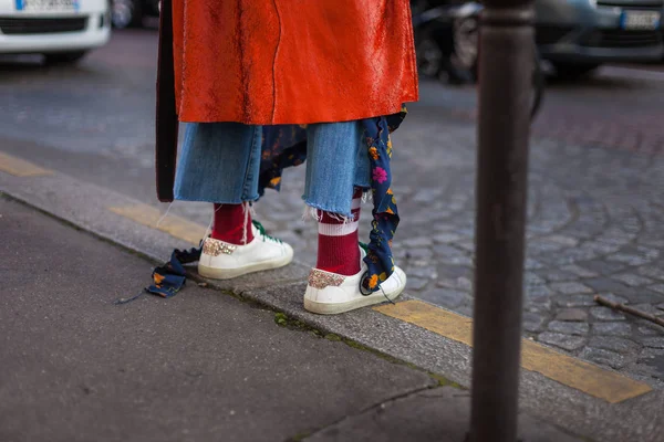 Gatan stil under Paris modevecka — Stockfoto