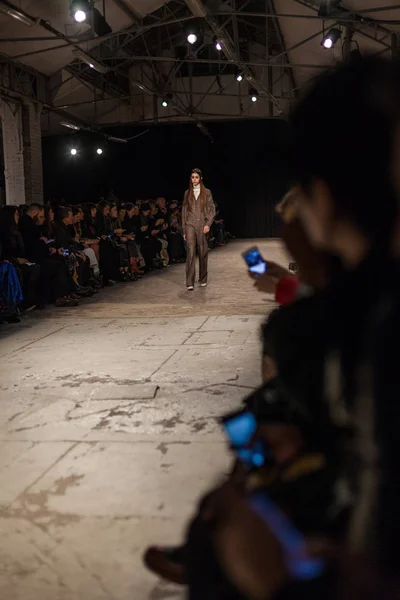 Model at Veronique Branquinho Fall/Winter 2017 show — Stock Photo, Image