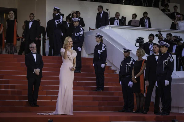 Uma Thurman Cannes Film Festivali'nde — Stok fotoğraf