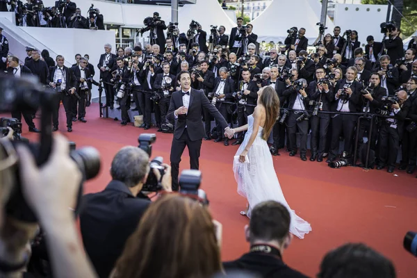 Lara Lieto and Adrien Brody in Cannes — Stock Photo, Image