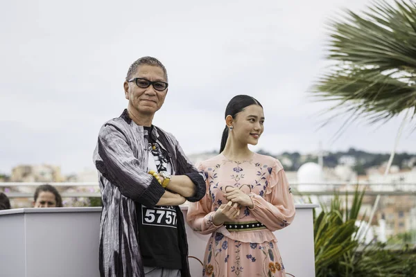 Takashi Miike ve Hana Sugisaki Cannes — Stok fotoğraf