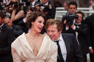 Jeanne Balibar ve Mathieu Amalric Cannes'da