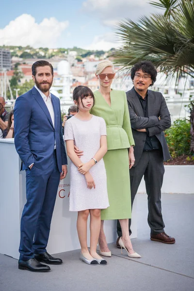 'Okja' photocall в Каннах — стокове фото