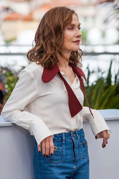Isabelle Huppert på Cannes filmfestival — Stockfoto