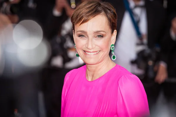 Kristin Scott-Thomas op het Filmfestival van Cannes — Stockfoto