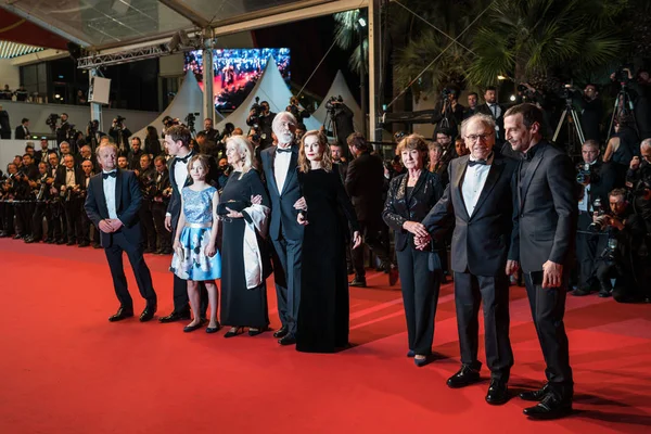 Estrellas en la proyección 'Happy End' en Cannes — Foto de Stock