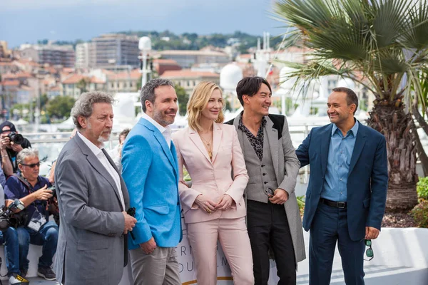 Cannes Fransa Mayıs 2018 Jüri Üyeleri Robert Guediguian Denis Villeneuve — Stok fotoğraf