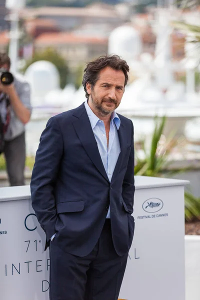 Cannes Francja Maja 2018 Mistrz Ceremonii Edouard Baer Uczęszcza Photocall — Zdjęcie stockowe
