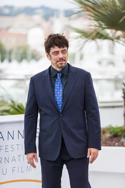 Cannes Francja Maja 2018 Benicio Del Toro Uczestniczy Photocall Jury — Zdjęcie stockowe