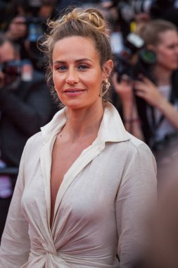 Cannes, Fransa - 09 Mayıs 2018: Katılır Cecile de France 'Herkes bilir (Todos Lo Saben)' ile taranması ve açılış galası 71 yıllık Cannes Film Festivali sırasında