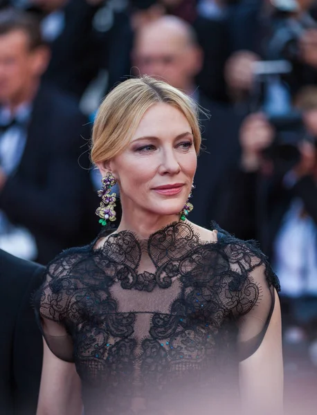 Cannes Francie Května 2018 Cate Blanchet Účastní Promítání Všichni Vědí — Stock fotografie