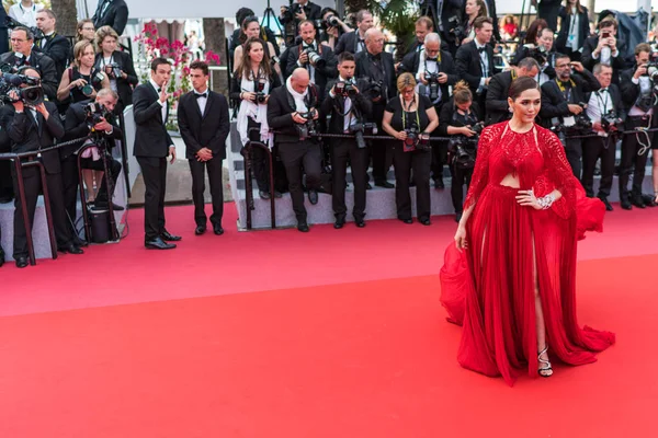 Cannes Francja Maja 2018 Araya Hargate Uczestniczy Ekranizacji Każdy Wie — Zdjęcie stockowe