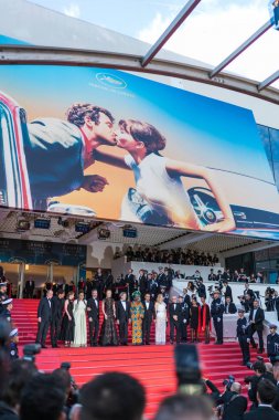 Cannes, Fransa - 09 Mayıs 2018: 'Herkes bilir (Todos Lo Saben)' 71 yıllık Cannes Film Festivali sırasında tarama katılıyor jüri üyeleri