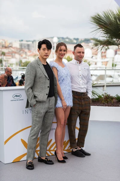 Cannes Francia Maggio 2018 Attori Teo Yoo Roman Bilyk Irina — Foto Stock