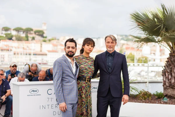 Cannes Francie Května 2018 Herec Mads Mikkelsen Herečka Maria Thelma — Stock fotografie