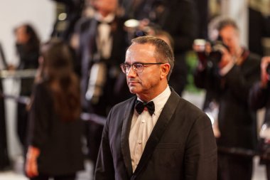 Cannes, Fransa - 9 Mayıs 2018: Andrey Zvyagintsev 'Leto' tarama sırasında 71 yıllık Cannes Film Festivali, Palais des Festivals katılıyor