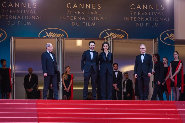 Cannes Francie Května 2018 Shawky Režisér Producent Elisabeth Pina Arneitz — Stock fotografie