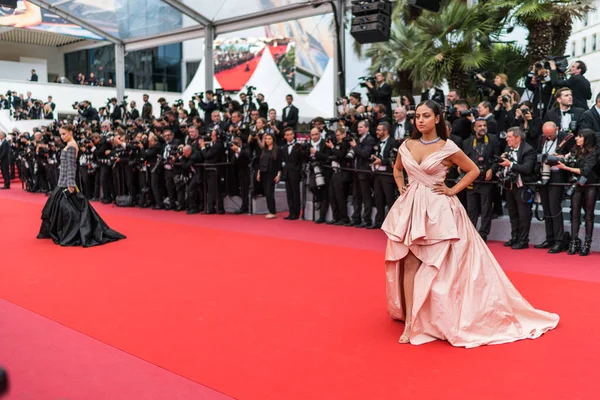 Cannes Francja Maja 2018 Inanna Sarkis Uczestniczy Pokaz Yomeddine Podczas — Zdjęcie stockowe