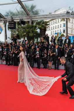 CANNES, FRANCE - MAY 10, 2018: Araya Hargate attending screening of 'Sorry Angel (Plaire, Aimer Et Courir Vite)' during the 71st annual Cannes Film Festival clipart