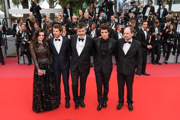 Cannes Frankrike Maj 2018 Denis Podalydes Vincent Lacoste Christophe Honore — Stockfoto