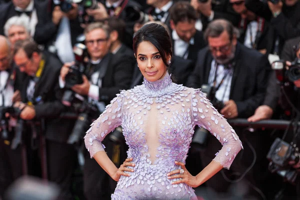 Cannes France May 2018 Mallika Sherawat Back Detail Attends Screening — Stock Photo, Image