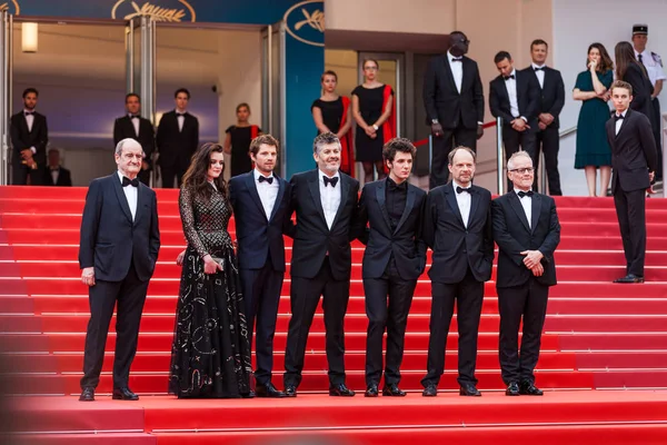 Cannes França Maio 2018 Denis Podalydes Vincent Lacoste Christophe Honore — Fotografia de Stock