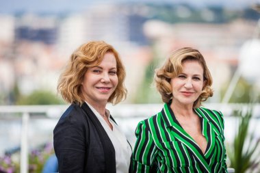 Cannes, Fransa - 11 Mayıs 2018: Mercedes Moran ve Cecilia Roth 'El Angel' Photocall 71 yıllık Cannes Film Festivali sırasında katılmak