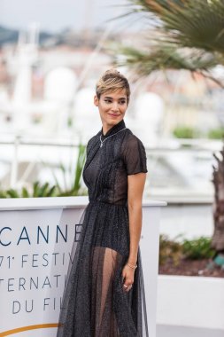 Cannes, Fransa - 12 Mayıs 2018: Cezayir oyuncu Sofia Boutella katılıyor photocall 71 yıllık Cannes Film Festivali sırasında 'Fahrenheit 451' için