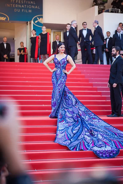 Cannes France May 2018 Aishwarya Rai Attending Screening Girls Sun — Stock Photo, Image