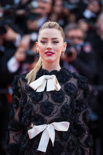 Cannes Franța Mai 2018 Amber Heard Participă Proiecția Girls Sun — Fotografie, imagine de stoc