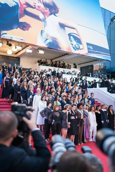 Cannes França Maio 2018 Representantes Cinema Posam Tapete Vermelho Exibição — Fotografia de Stock